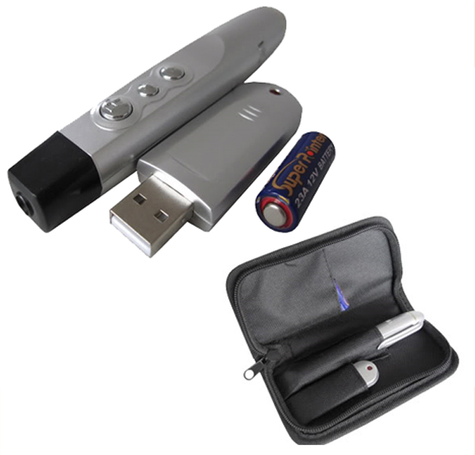 Wireless PowerPoint Presenter with Laser Pointer - Click Image to Close